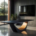 Modern Geometric Base Dining Table