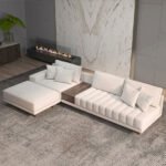 L-Shaped Sectional Ottoman Sofa